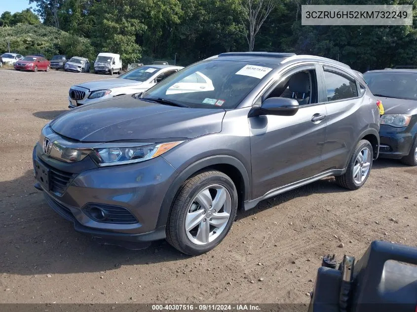 2019 Honda Hr-V Ex VIN: 3CZRU6H52KM732249 Lot: 40307516