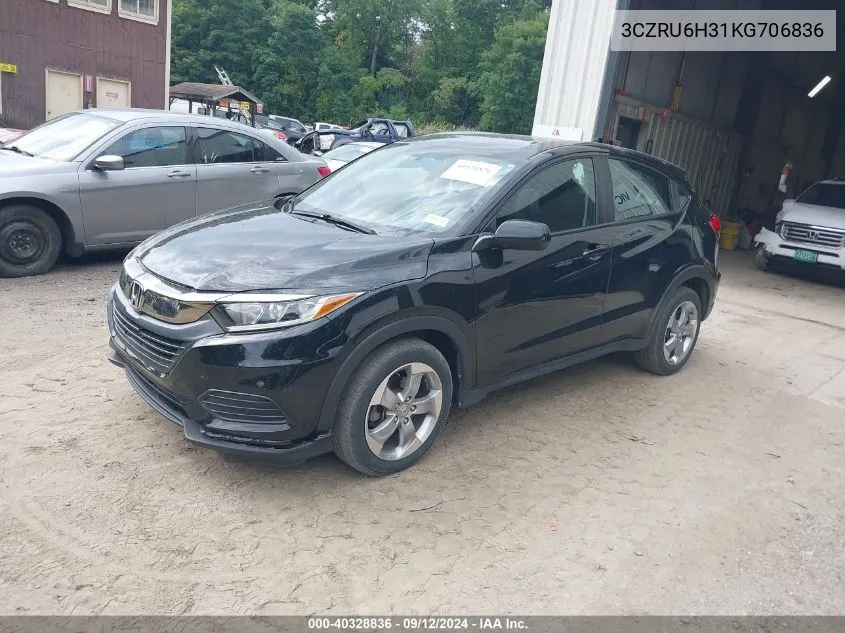 2019 Honda Hr-V Lx VIN: 3CZRU6H31KG706836 Lot: 40328836