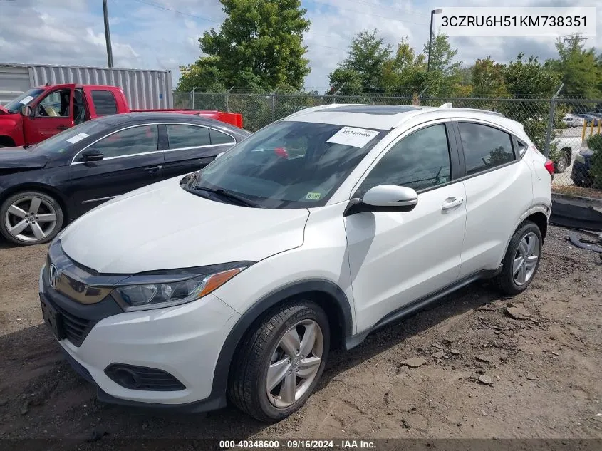 3CZRU6H51KM738351 2019 Honda Hr-V Ex