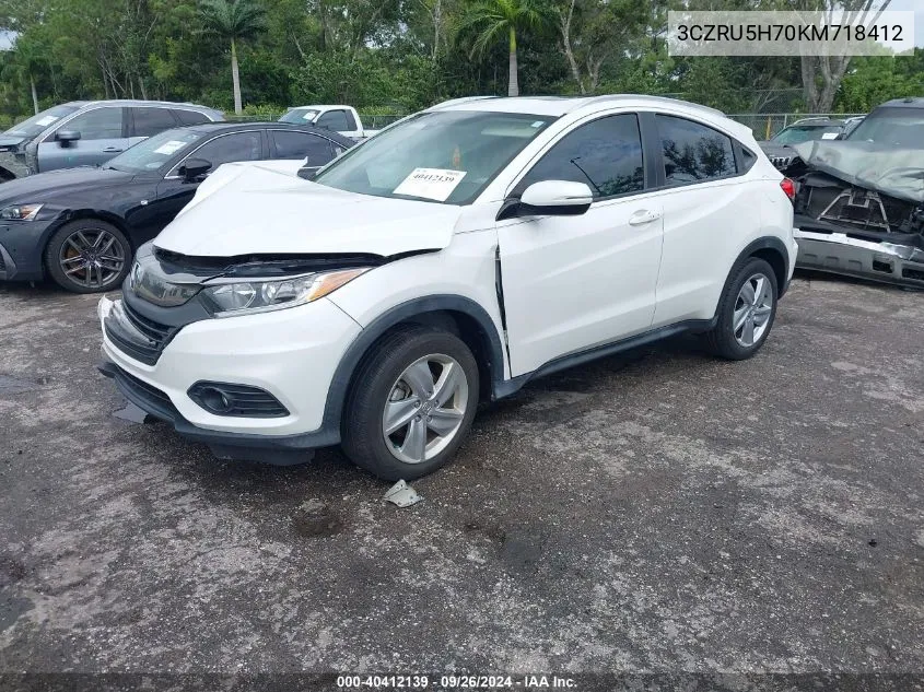 2019 Honda Hr-V Exl VIN: 3CZRU5H70KM718412 Lot: 40412139