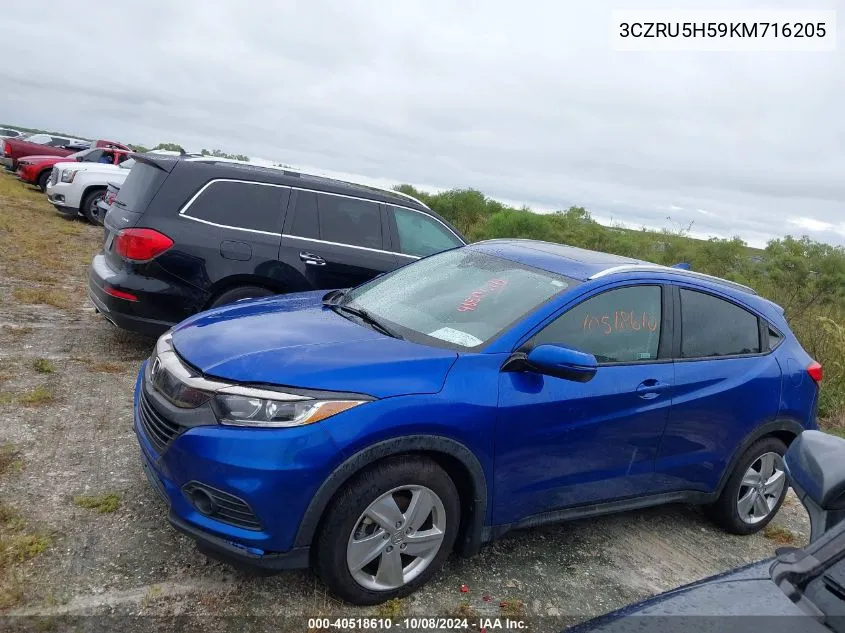 2019 Honda Hr-V Ex VIN: 3CZRU5H59KM716205 Lot: 40518610