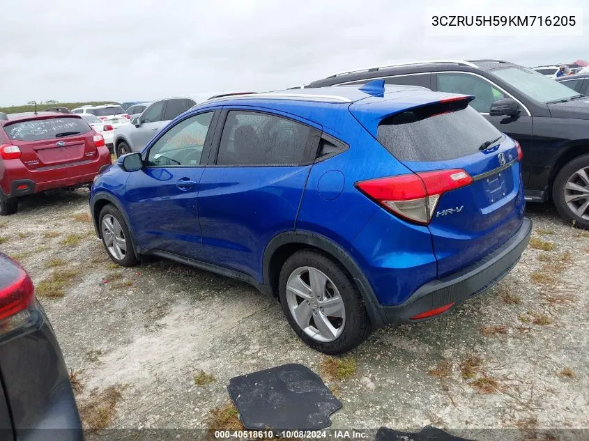 2019 Honda Hr-V Ex VIN: 3CZRU5H59KM716205 Lot: 40518610