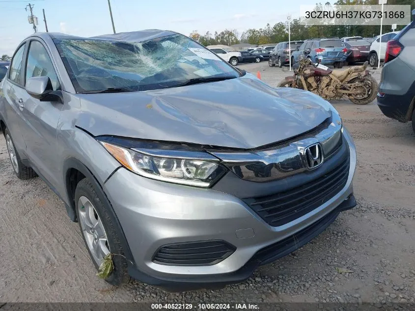 2019 Honda Hr-V Lx VIN: 3CZRU6H37KG731868 Lot: 40522129