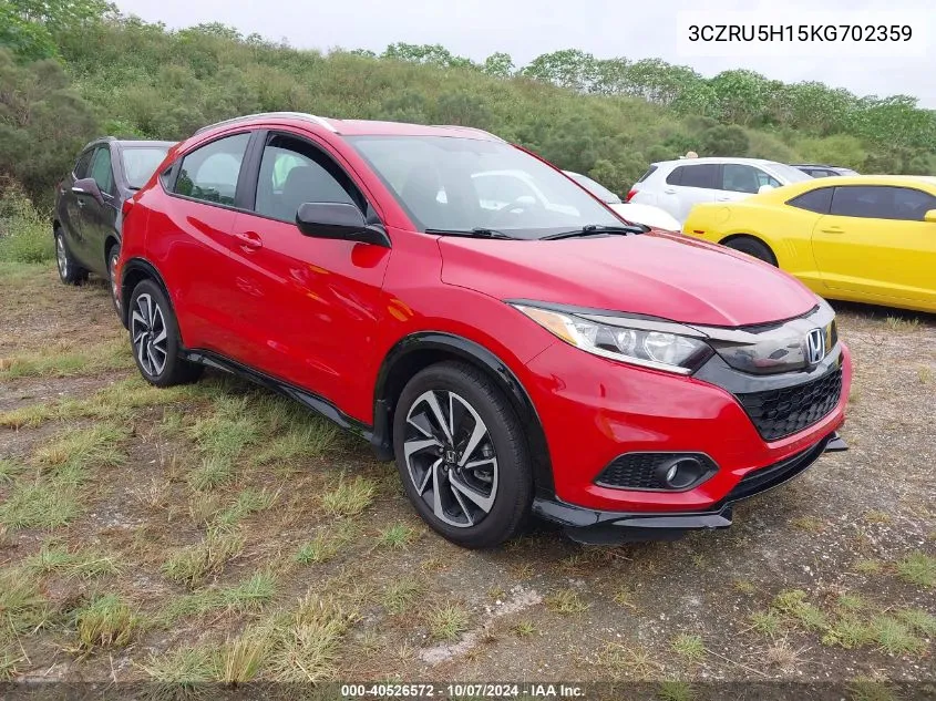 2019 Honda Hr-V Sport VIN: 3CZRU5H15KG702359 Lot: 40526572