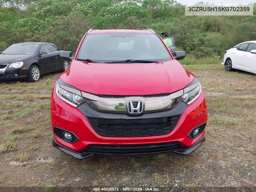 2019 Honda Hr-V Sport VIN: 3CZRU5H15KG702359 Lot: 40526572