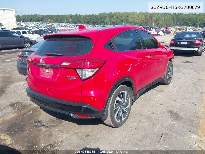 2019 Honda Hr-V Sport VIN: 3CZRU6H15KG700679 Lot: 40548385