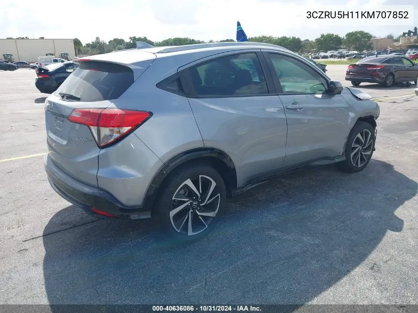 2019 Honda Hr-V Sport VIN: 3CZRU5H11KM707852 Lot: 40636086