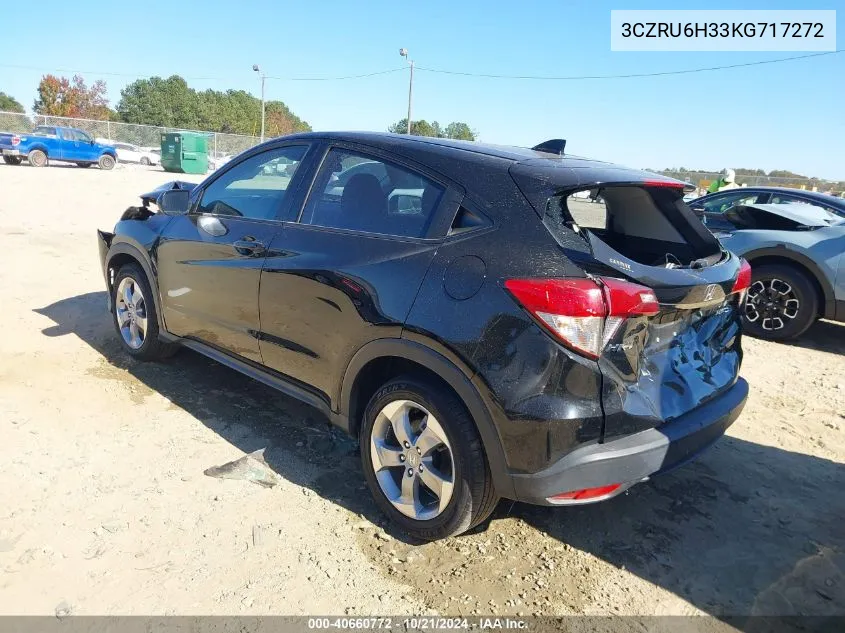 2019 Honda Hr-V Lx VIN: 3CZRU6H33KG717272 Lot: 40660772