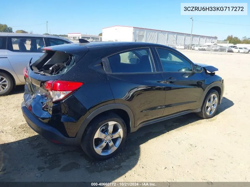 2019 Honda Hr-V Lx VIN: 3CZRU6H33KG717272 Lot: 40660772