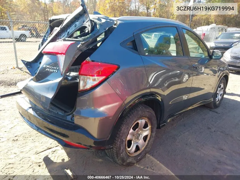 2019 Honda Hr-V Sport VIN: 3CZRU6H19KG719994 Lot: 40666467