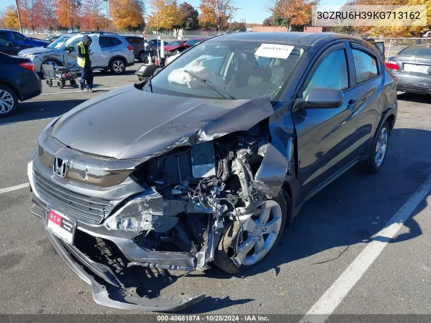 2019 Honda Hr-V Lx VIN: 3CZRU6H39KG713162 Lot: 40681874