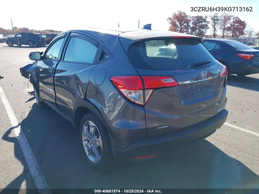 2019 Honda Hr-V Lx VIN: 3CZRU6H39KG713162 Lot: 40681874