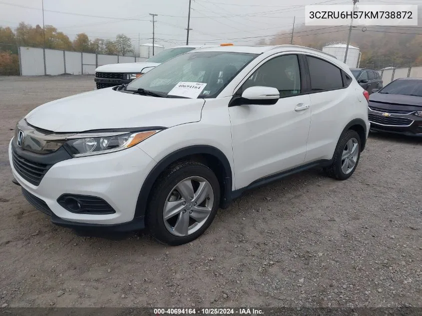 2019 Honda Hr-V Ex VIN: 3CZRU6H57KM738872 Lot: 40694164