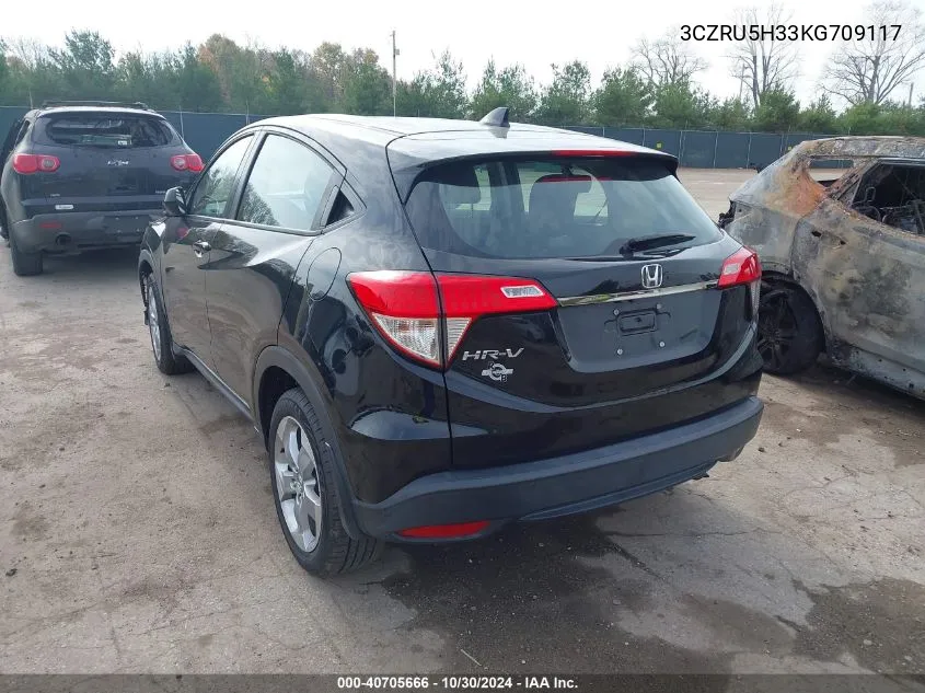 2019 Honda Hr-V Lx VIN: 3CZRU5H33KG709117 Lot: 40705666