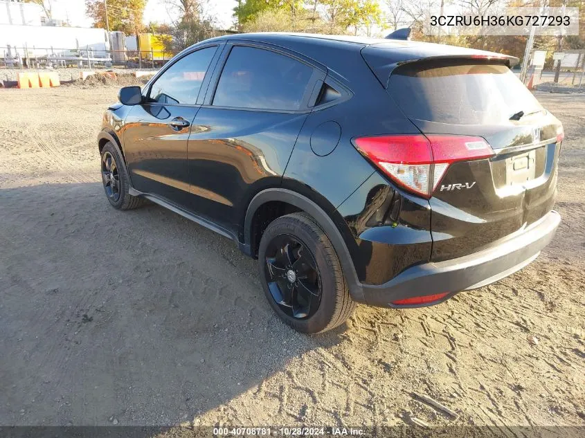 2019 Honda Hr-V Lx VIN: 3CZRU6H36KG727293 Lot: 40708781