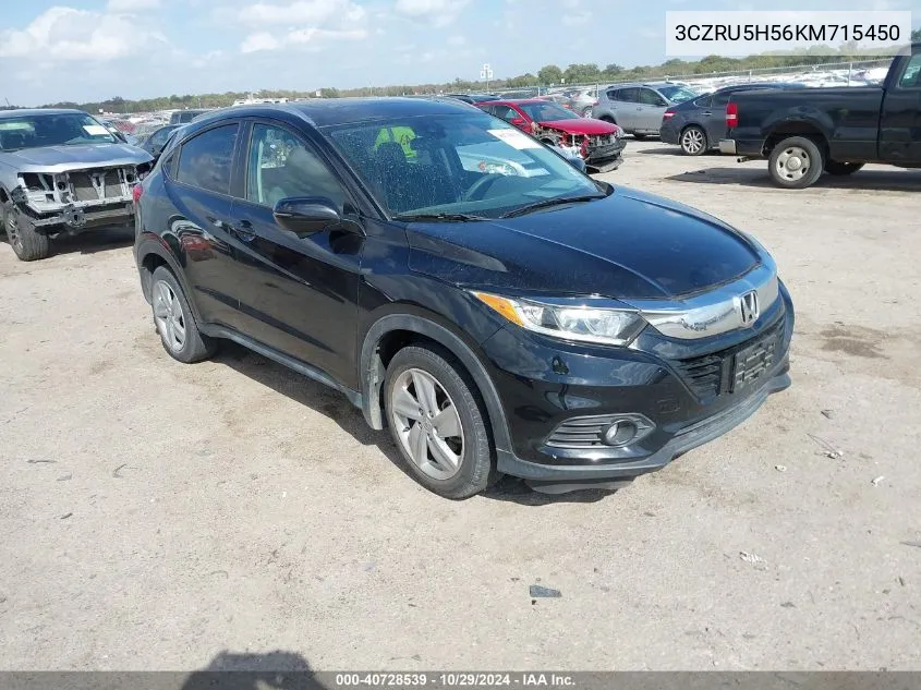 2019 Honda Hr-V Ex VIN: 3CZRU5H56KM715450 Lot: 40728539