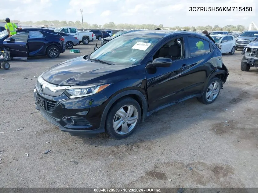 2019 Honda Hr-V Ex VIN: 3CZRU5H56KM715450 Lot: 40728539