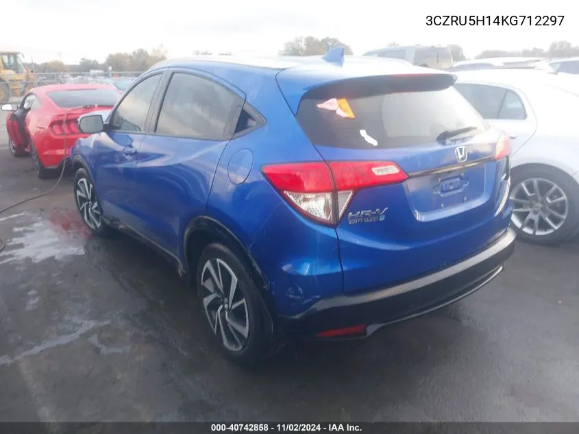 2019 Honda Hr-V Sport VIN: 3CZRU5H14KG712297 Lot: 40742858