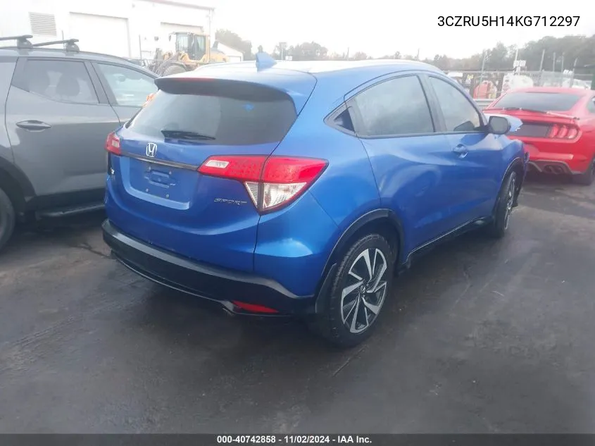 2019 Honda Hr-V Sport VIN: 3CZRU5H14KG712297 Lot: 40742858