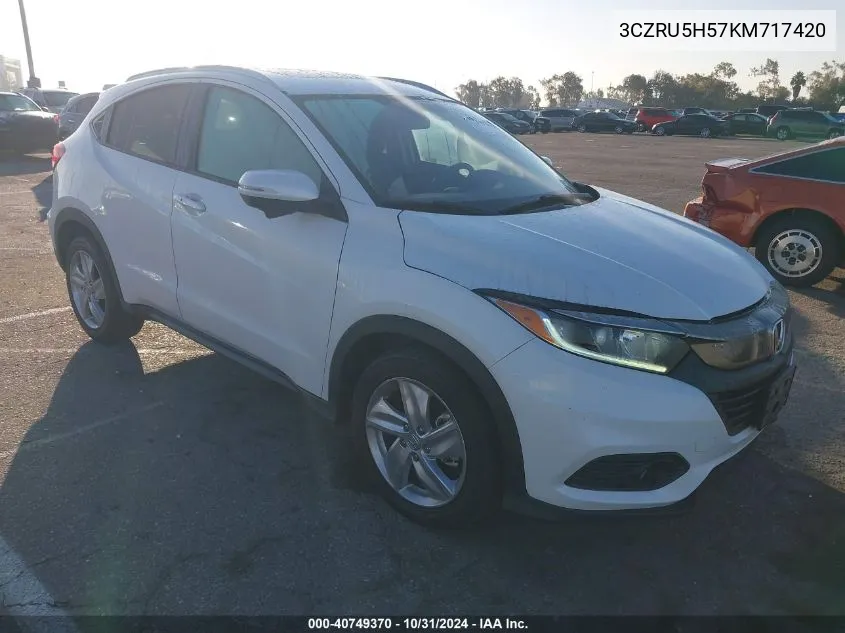 2019 Honda Hr-V Ex VIN: 3CZRU5H57KM717420 Lot: 40749370