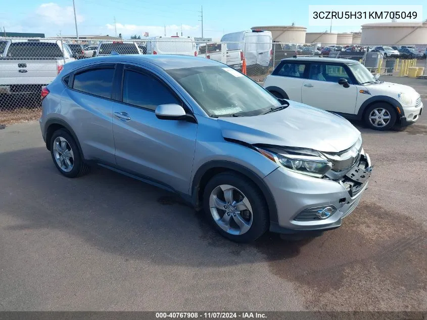 2019 Honda Hr-V Lx VIN: 3CZRU5H31KM705049 Lot: 40767908