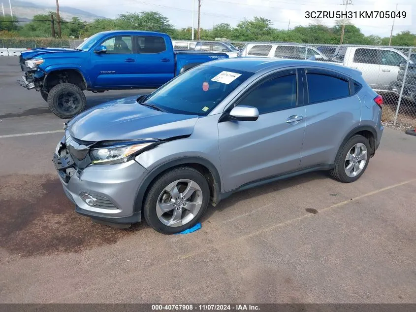 2019 Honda Hr-V Lx VIN: 3CZRU5H31KM705049 Lot: 40767908