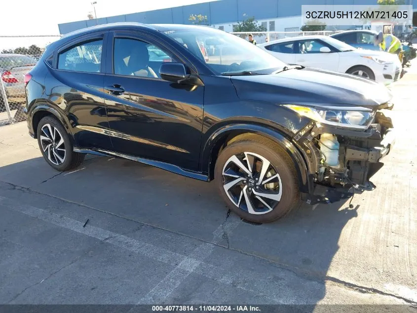 2019 Honda Hr-V Sport VIN: 3CZRU5H12KM721405 Lot: 40773814