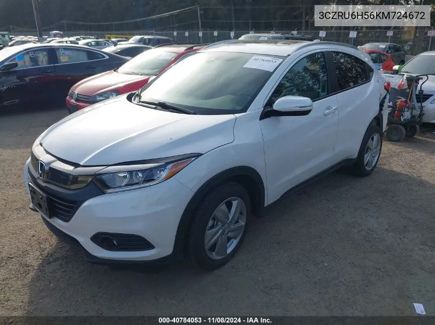 2019 Honda Hr-V Ex VIN: 3CZRU6H56KM724672 Lot: 40784053