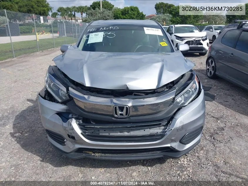 2019 Honda Hr-V Lx VIN: 3CZRU5H36KM730285 Lot: 40792347