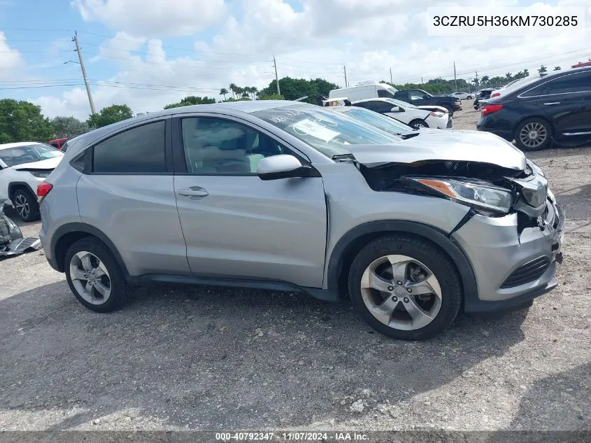 2019 Honda Hr-V Lx VIN: 3CZRU5H36KM730285 Lot: 40792347