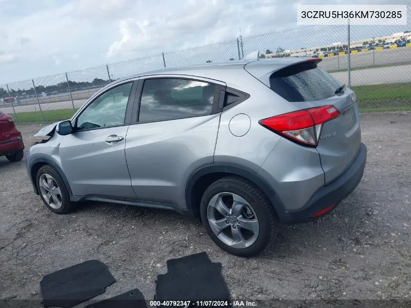 2019 Honda Hr-V Lx VIN: 3CZRU5H36KM730285 Lot: 40792347