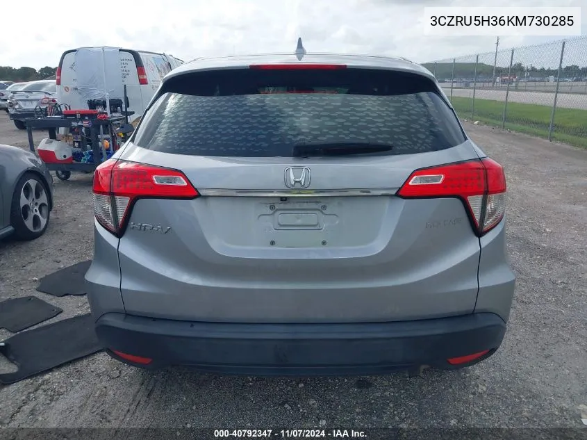 2019 Honda Hr-V Lx VIN: 3CZRU5H36KM730285 Lot: 40792347