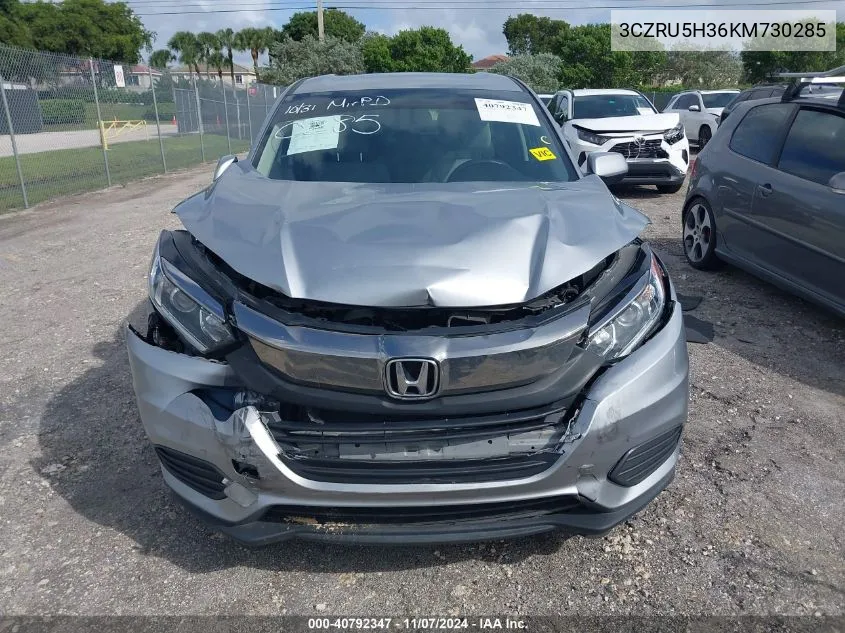 2019 Honda Hr-V Lx VIN: 3CZRU5H36KM730285 Lot: 40792347