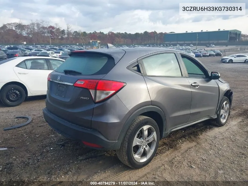 3CZRU6H33KG730314 2019 Honda Hr-V Lx