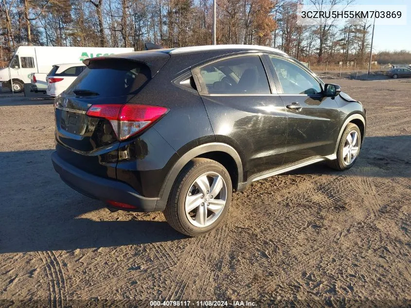 2019 Honda Hr-V Ex VIN: 3CZRU5H55KM703869 Lot: 40798117