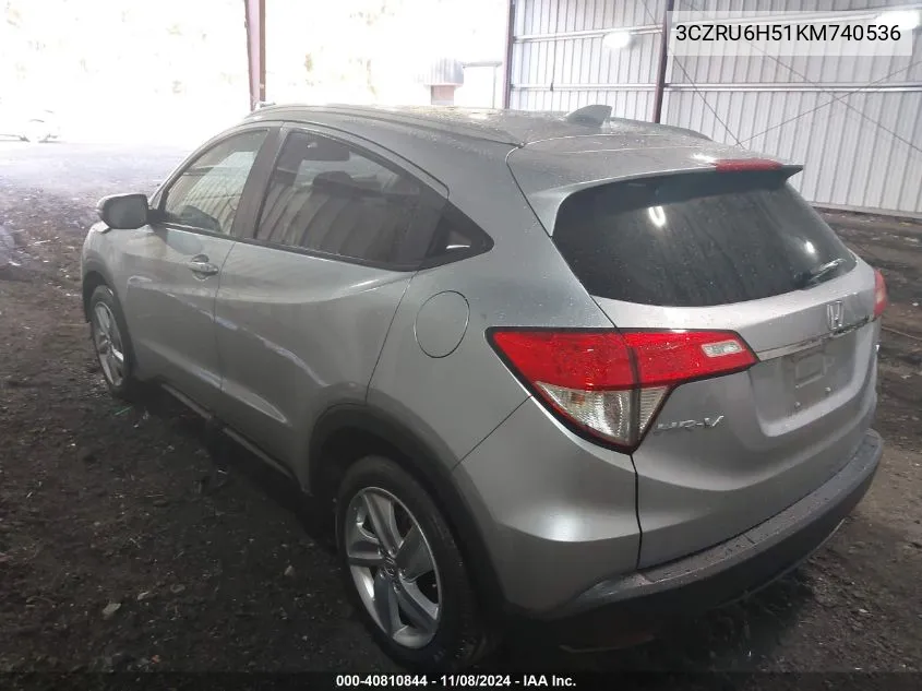 2019 Honda Hr-V Ex VIN: 3CZRU6H51KM740536 Lot: 40810844