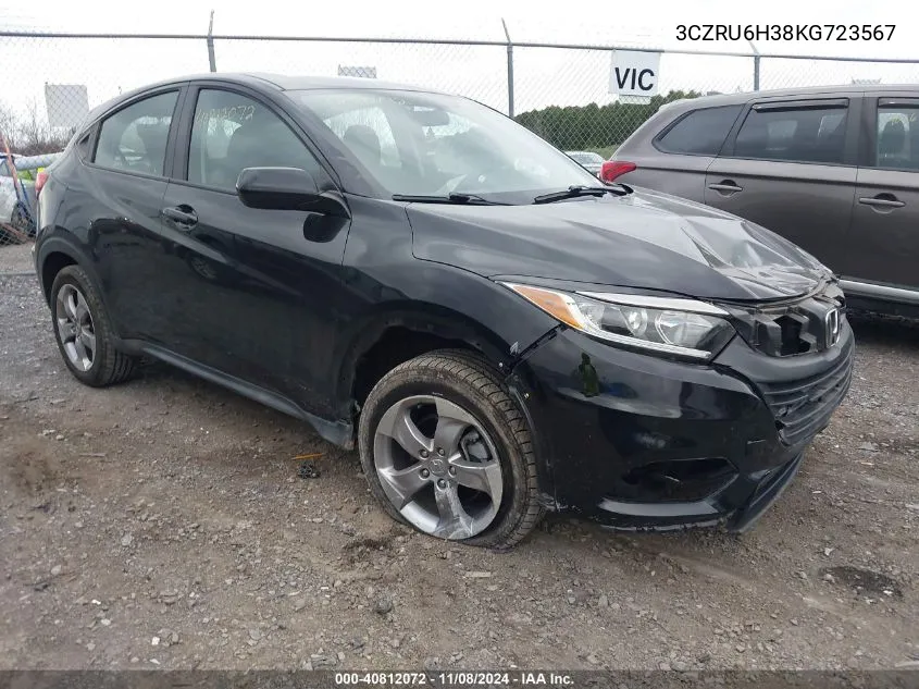 2019 Honda Hr-V Lx VIN: 3CZRU6H38KG723567 Lot: 40812072