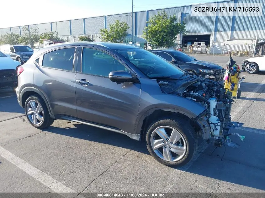 2019 Honda Hr-V Ex-L VIN: 3CZRU6H71KM716593 Lot: 40814043