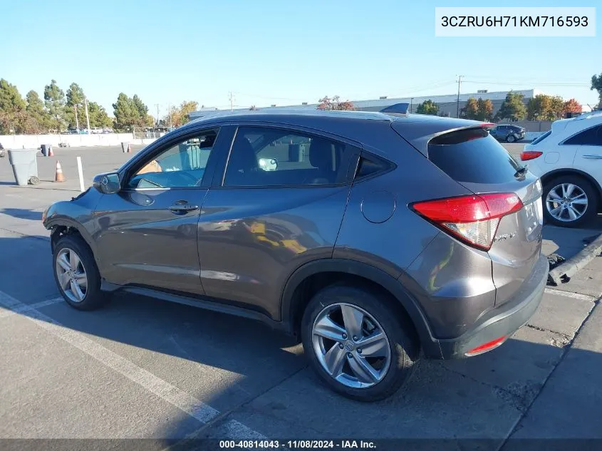 2019 Honda Hr-V Ex-L VIN: 3CZRU6H71KM716593 Lot: 40814043