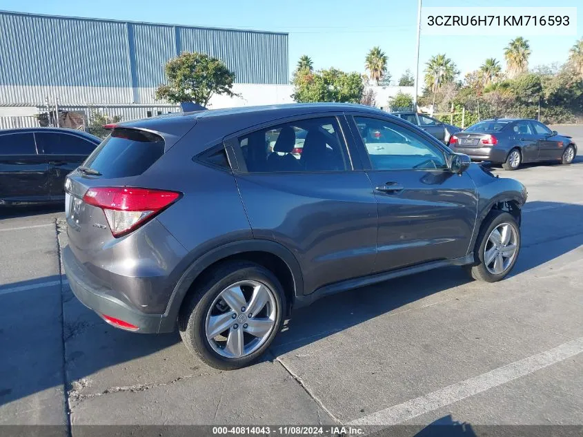 2019 Honda Hr-V Ex-L VIN: 3CZRU6H71KM716593 Lot: 40814043