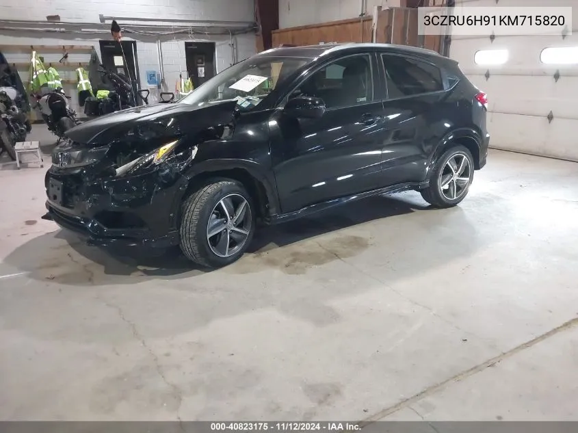 2019 Honda Hr-V Touring VIN: 3CZRU6H91KM715820 Lot: 40823175