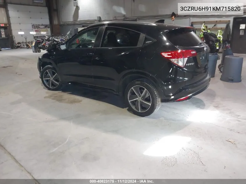 2019 Honda Hr-V Touring VIN: 3CZRU6H91KM715820 Lot: 40823175