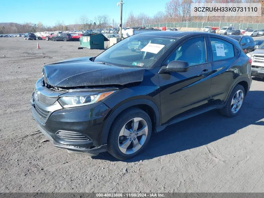 2019 Honda Hr-V Lx VIN: 3CZRU6H33KG731110 Lot: 40823886