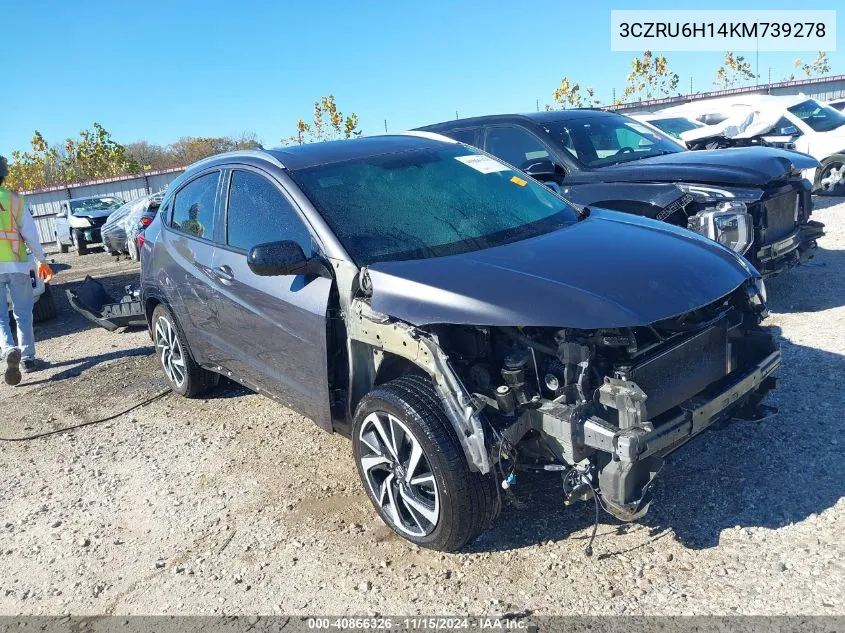 2019 Honda Hr-V Sport VIN: 3CZRU6H14KM739278 Lot: 40866326