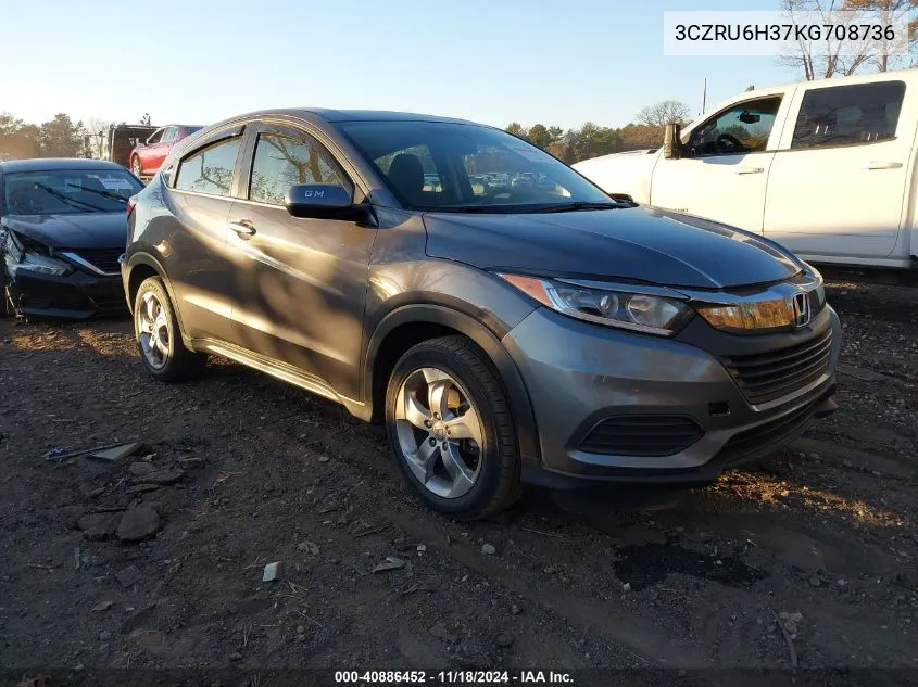 2019 Honda Hr-V Lx VIN: 3CZRU6H37KG708736 Lot: 40886452