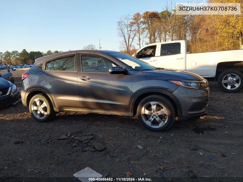 2019 Honda Hr-V Lx VIN: 3CZRU6H37KG708736 Lot: 40886452