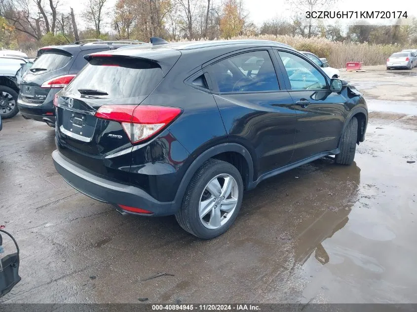 2019 Honda Hr-V Ex-L VIN: 3CZRU6H71KM720174 Lot: 40894945