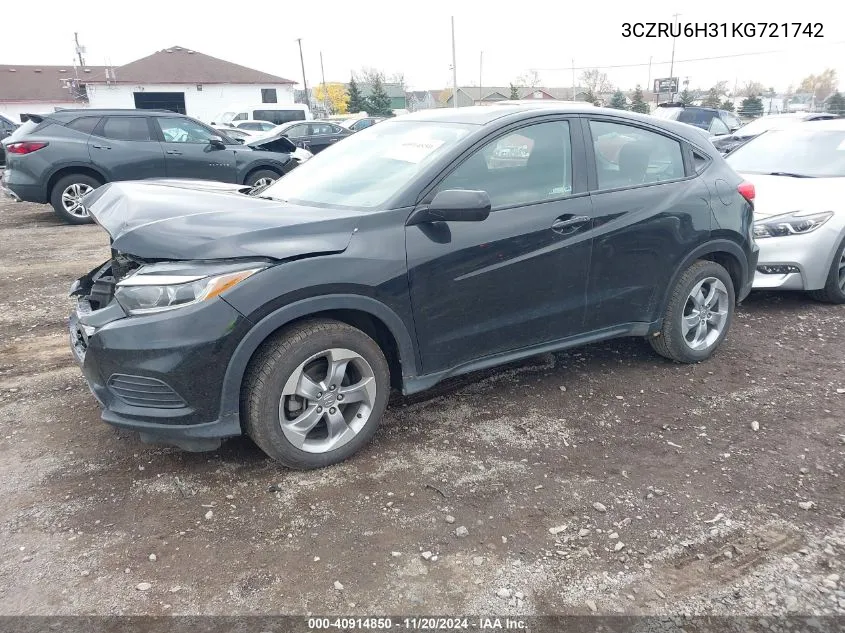 2019 Honda Hr-V Lx VIN: 3CZRU6H31KG721742 Lot: 40914850