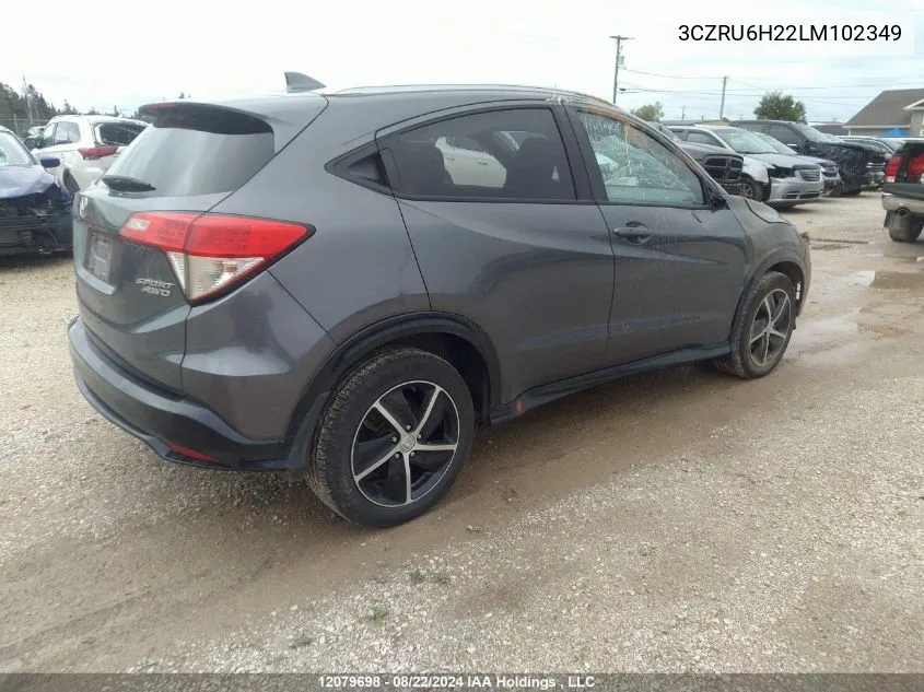 2020 Honda Hr-V Sport VIN: 3CZRU6H22LM102349 Lot: 12079698