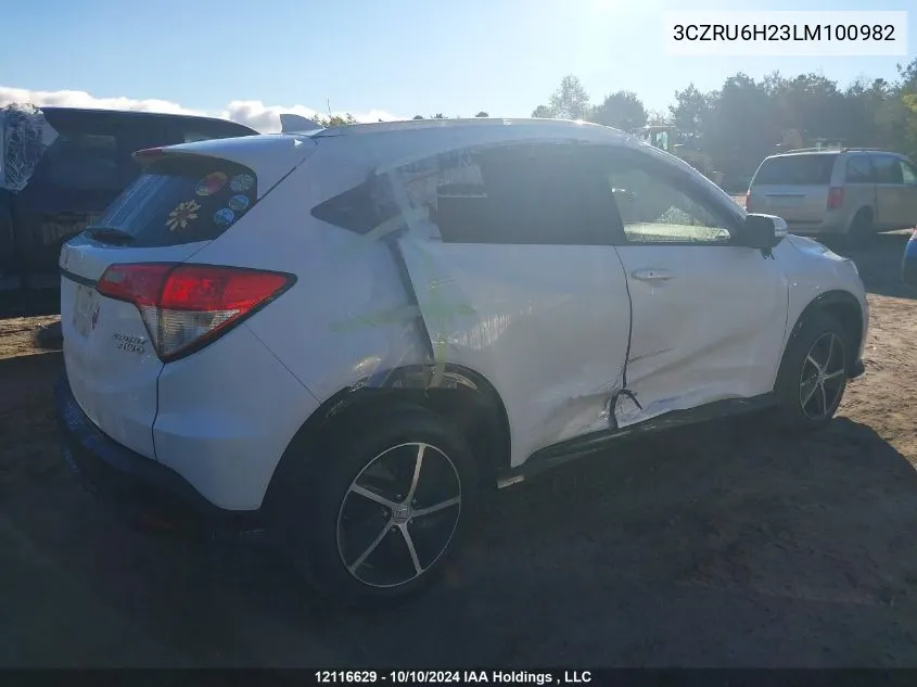 2020 Honda Hr-V Sport VIN: 3CZRU6H23LM100982 Lot: 12116629